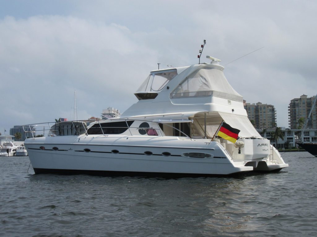 Africat 420 interior salon and galley
