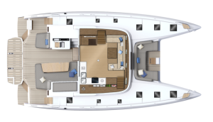 diagram, Lagoon 55, catamaran for sale