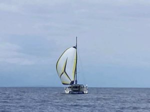 underway, Voyage 430 Norseman, catamaran for sale
