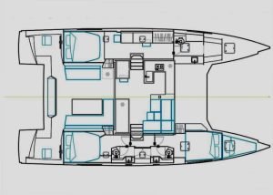 Nautitech 46 Open layout drawing 2