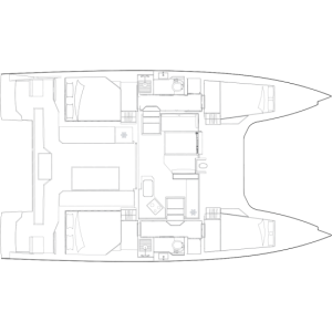Nautitech 40 Open layout drawing 2