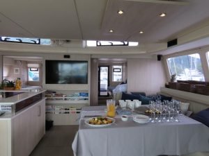 salon, Leopard 58, catamaran for sale