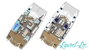 diagram, Leopard 58, catamaran for sale