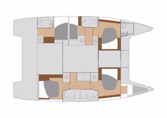 diagram, FP 47 Saona, catamaran for sale
