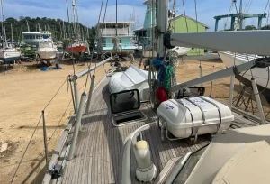 deck, Najad 390, sailboat for sale
