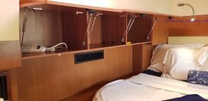 bed, Aquila 48, power catamaran for sale