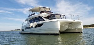 exterior, Aquila 48, power catamaran for sale