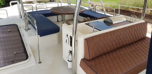 cockpit, Aquila 48, power catamaran for sale
