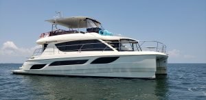 exterior, Aquila 48, power catamaran for sale