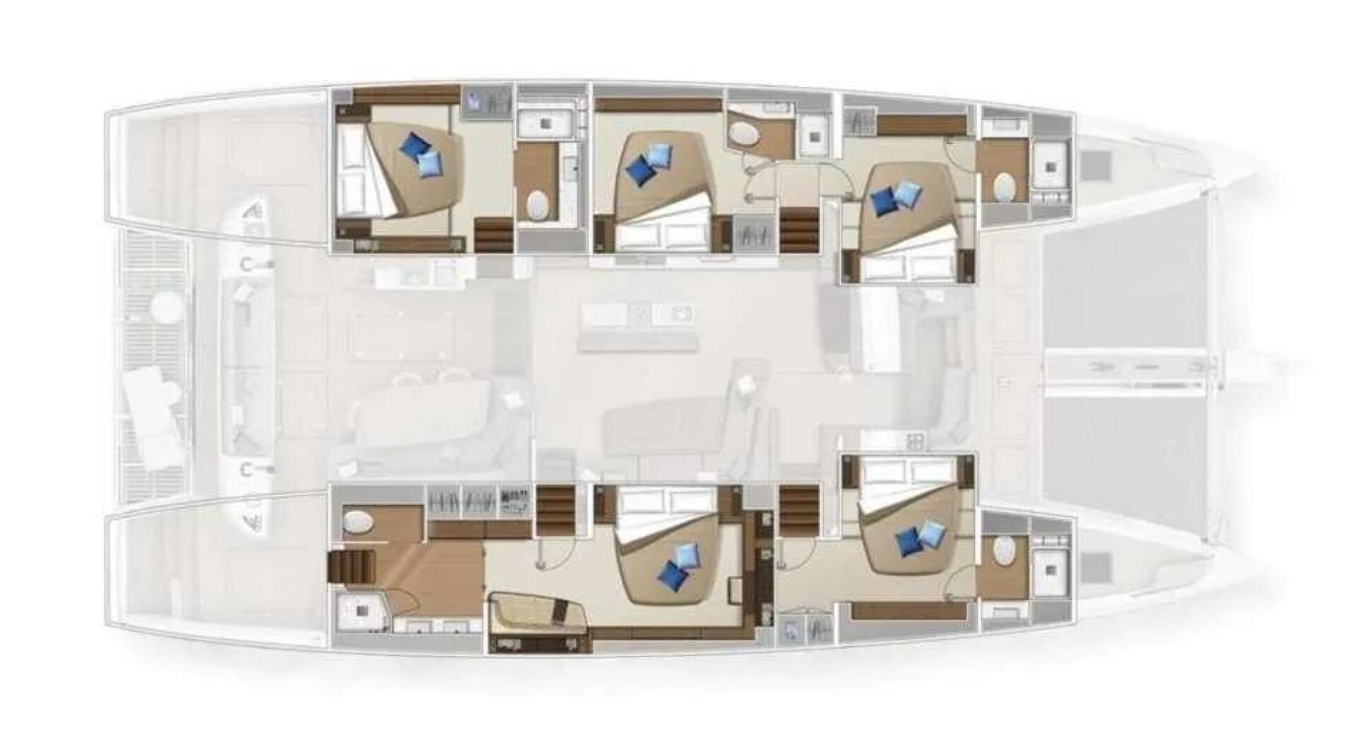 diagram, Bali 5.4, catamaran for sale