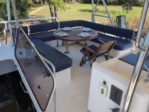 cockpit, Aquila 48, power catamaran for sale