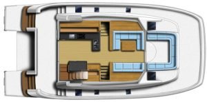 diagram, Aquila 48, power catamaran for sale