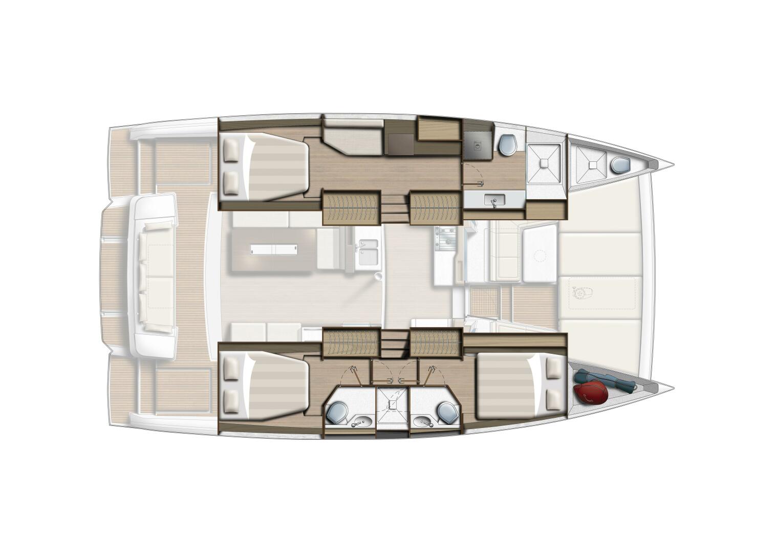 diagram, Bali 4.2, catamaran for sale