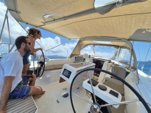 helm, Dufour 390, sailboat for sale