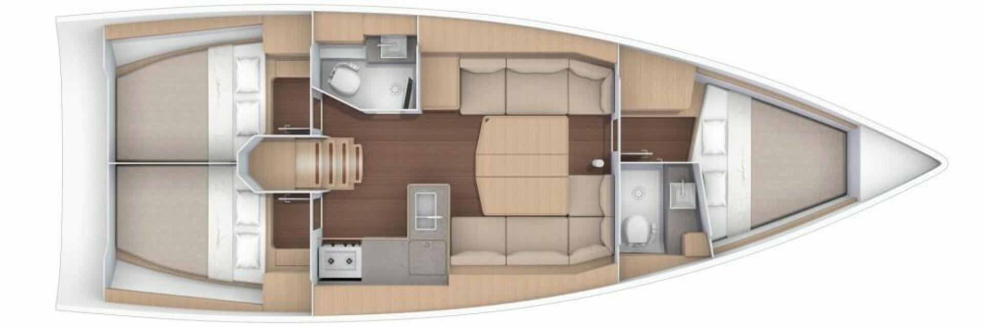 diagram, Dufour 390, sailboat for sale