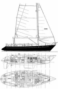 diagram, Freedom 45, sailboat for sale