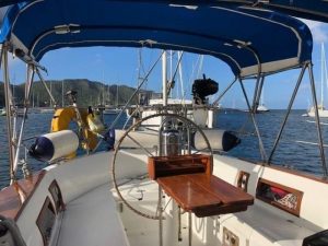 helm, Valiant 47, sailboat for sale