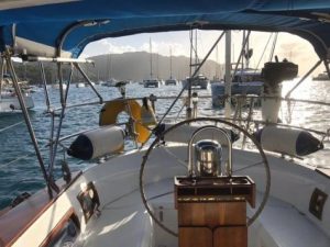 helm, Valiant 47, sailboat for sale