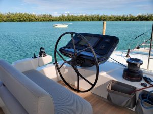helm, Lagoon Seventy 7, catamaran for sale