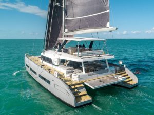 underway, Lagoon Seventy 7, catamaran for sale