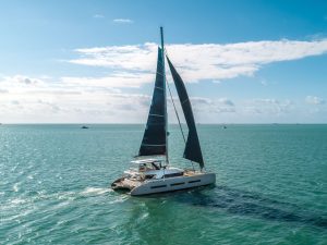 underway, Lagoon Seventy 7, catamaran for sale