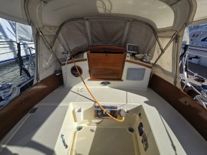 cockpit, Bristol 28 Channel Cutter, sailboat for sale