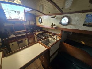 interior, Bristol 28 Channel Cutter, sailboat for sale