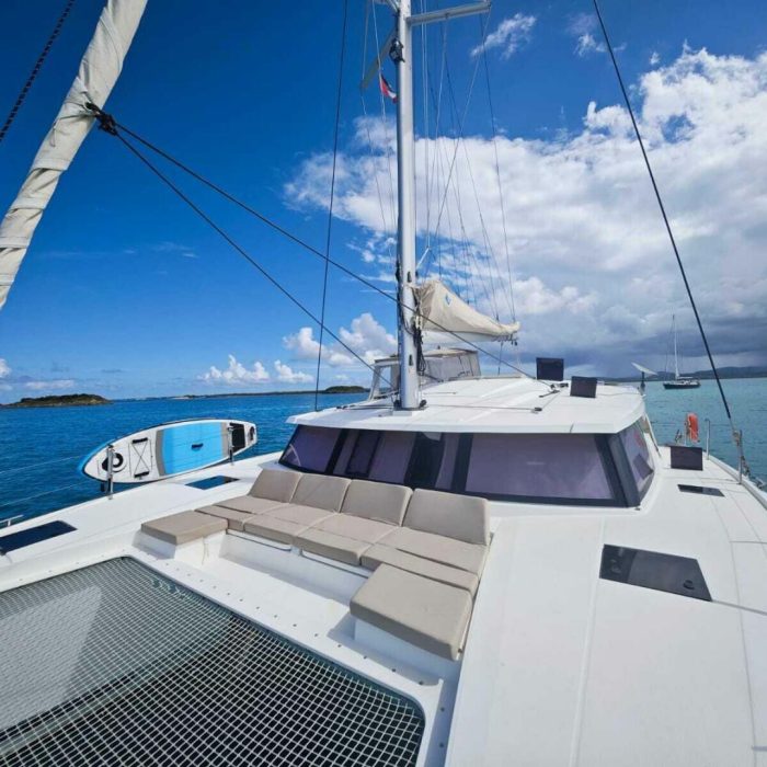 deck, FP 42 Astrea, catamaran for sale