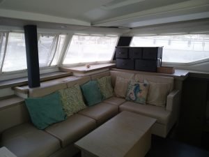 salon, FP 42 Astrea, catamaran for sale