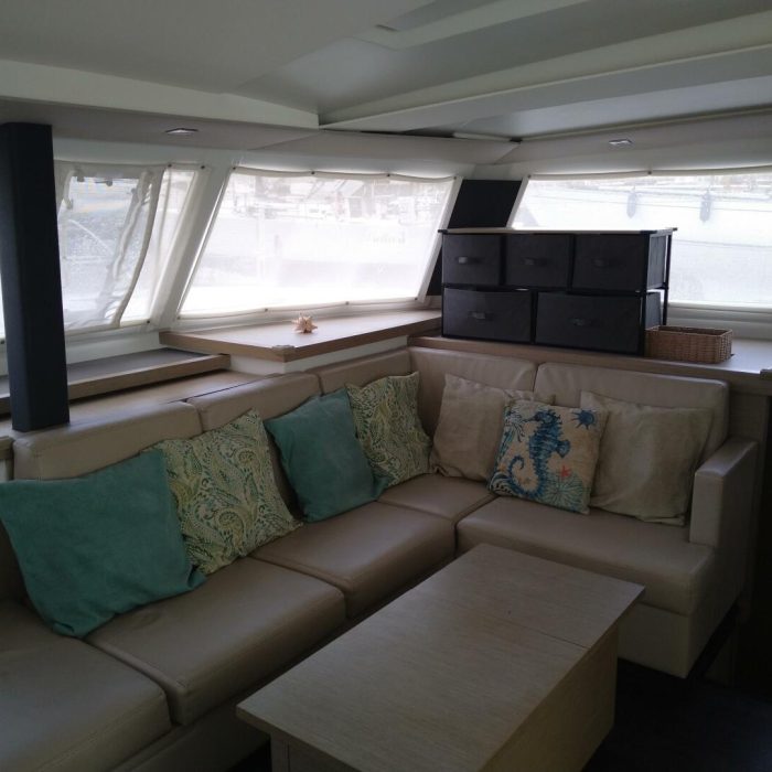 salon, FP 42 Astrea, catamaran for sale
