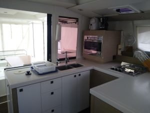 salon, FP 42 Astrea, catamaran for sale