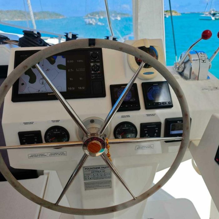 helm, FP 42 Astrea, catamaran for sale