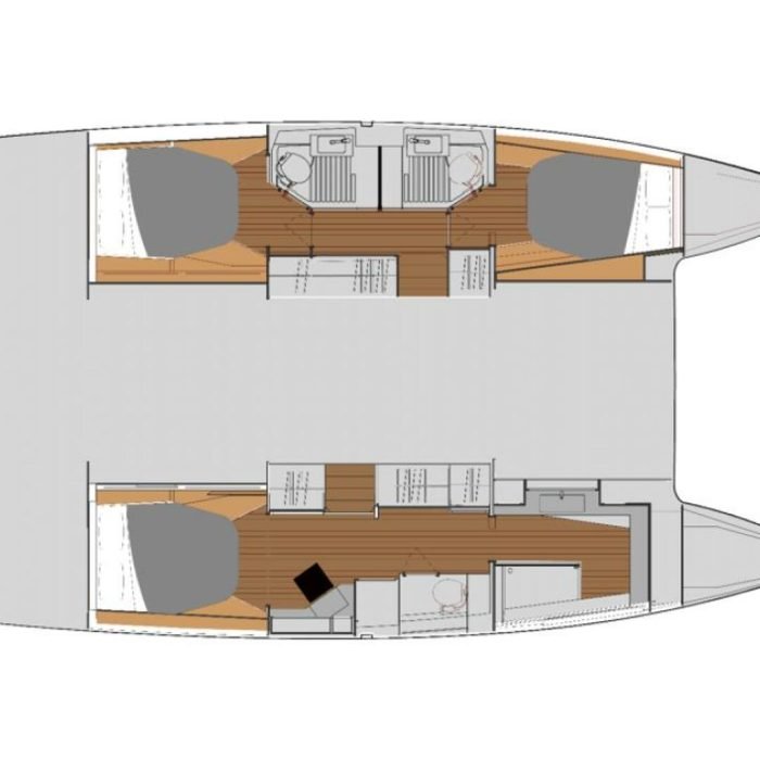 diagram, FP 42 Astrea, catamaran for sale