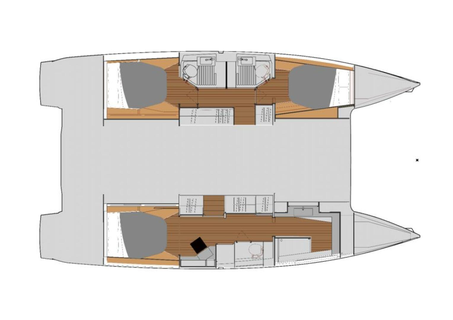 diagram, FP 42 Astrea, catamaran for sale