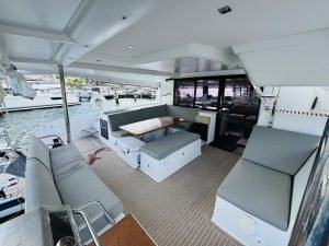 cockpit, FP 47 Tanna, catamaran for sale