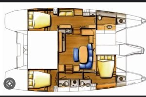 diagram, Lagoon 420, catamaran for sale