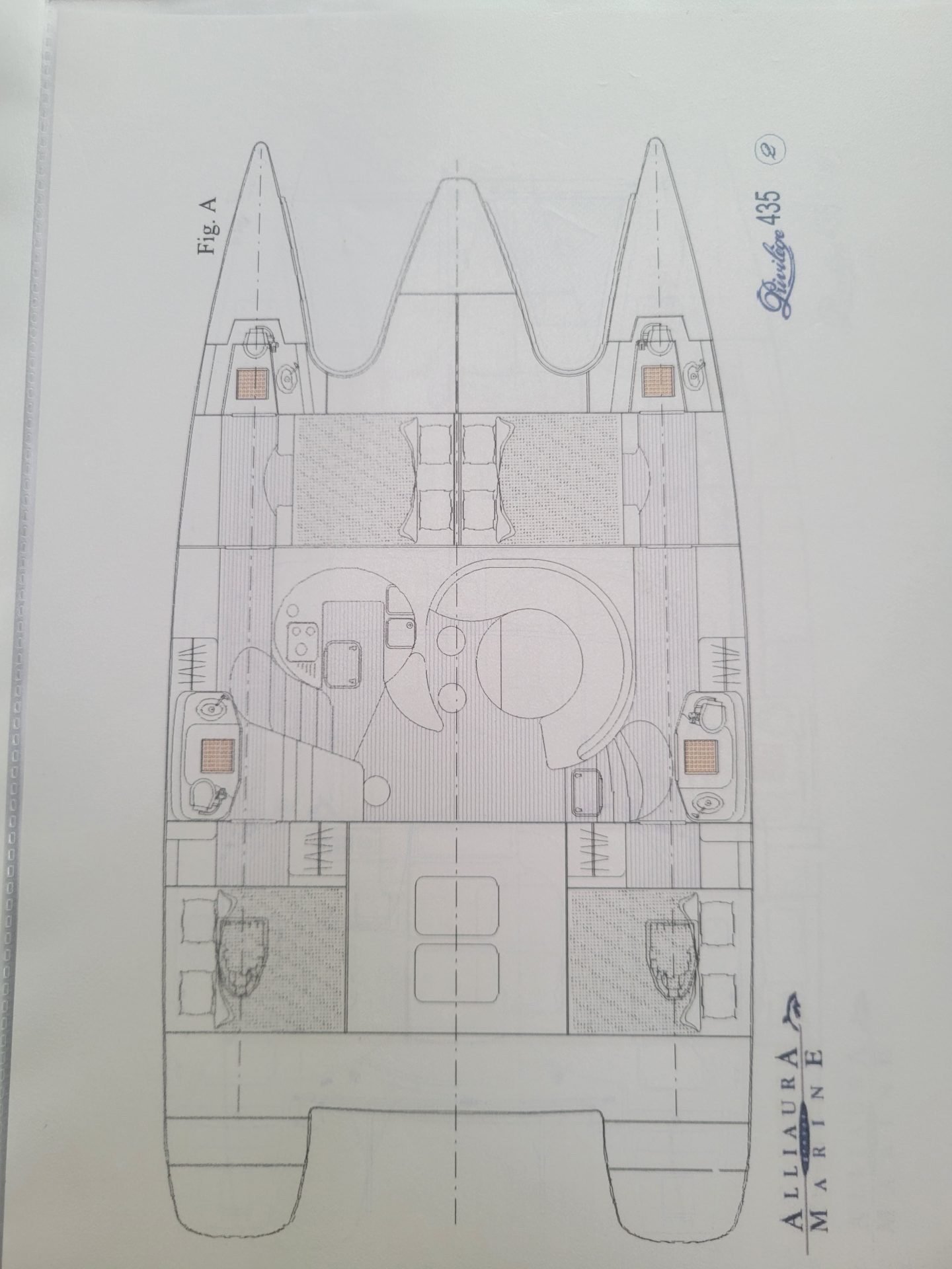 diagram, Privilege 435, catamaran for sale