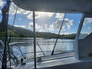 cockpit, Dean 365, catamaran for sale