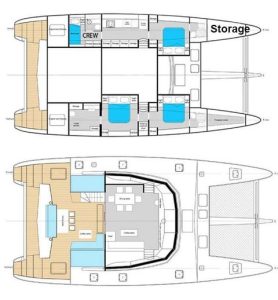 diagram, Sunreef 60, catamaran for sale