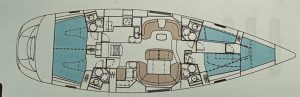 Jeanneau 54DS layout drawing 2