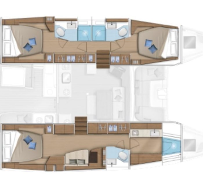 diagram, Lagoon 46, catamaran for sale