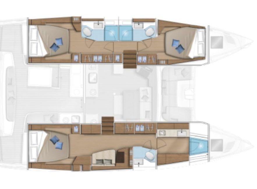 diagram, Lagoon 46, catamaran for sale