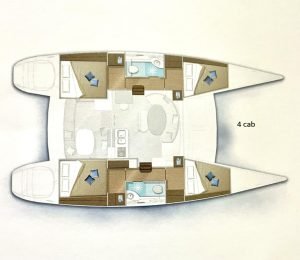 diagram, Lagoon 380, catamaran for sale