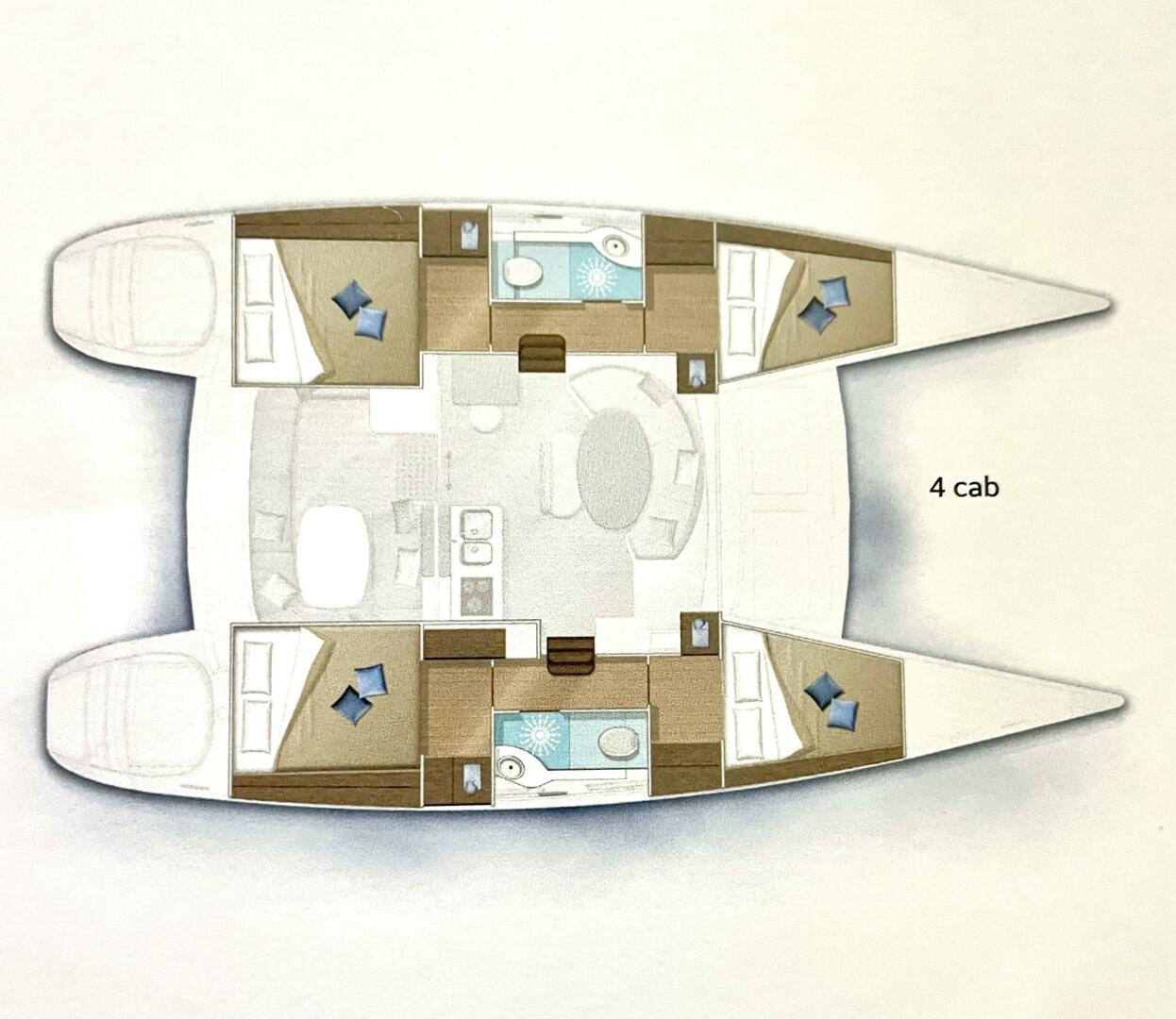 diagram, Lagoon 380, catamaran for sale