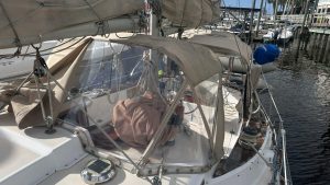 cockpit, Pearson 365 Ketch, sailboat for sale