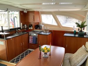 salon, Leopard 44, catamaran for sale