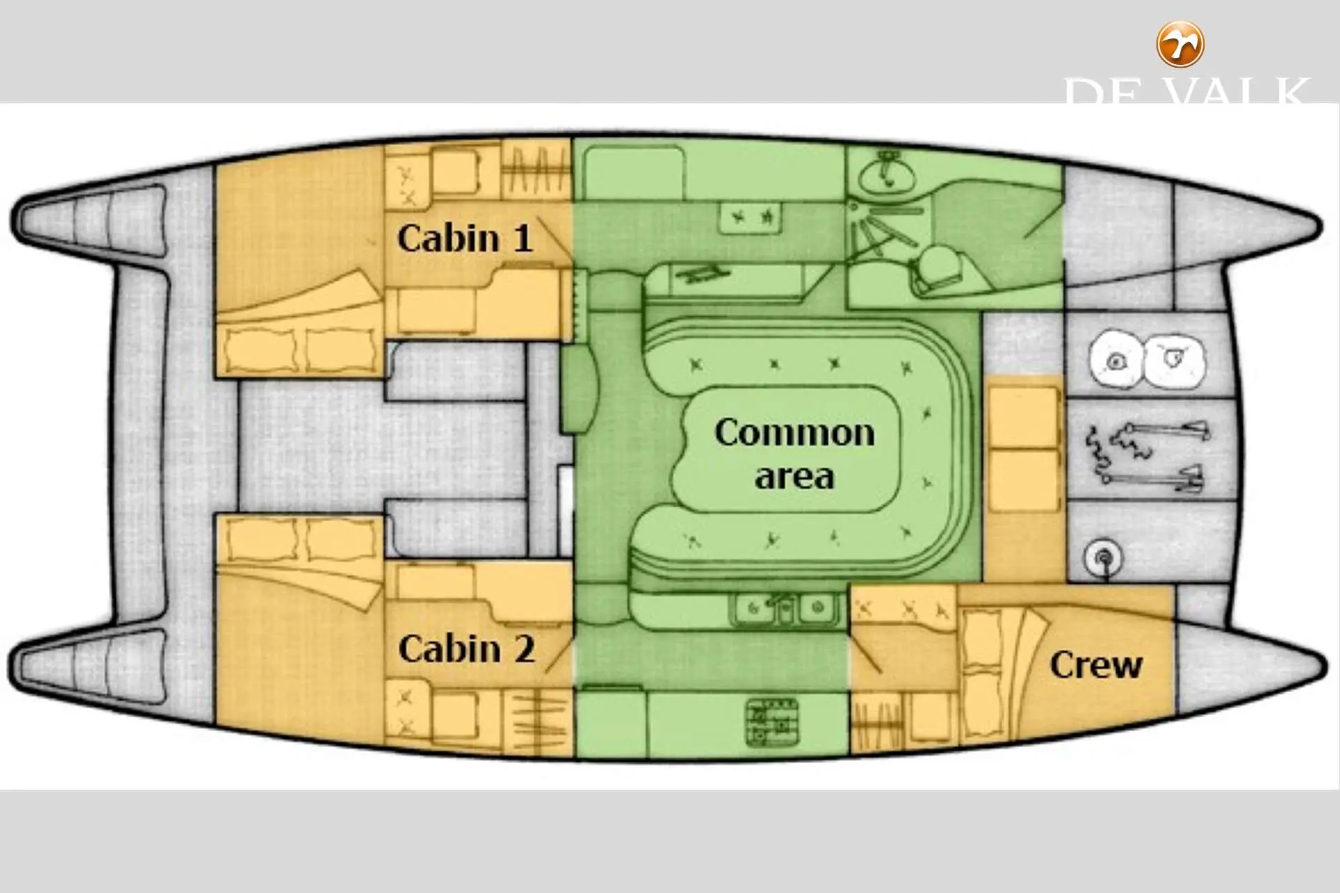 diagram, Prout 39 Escale, catamaran for sale