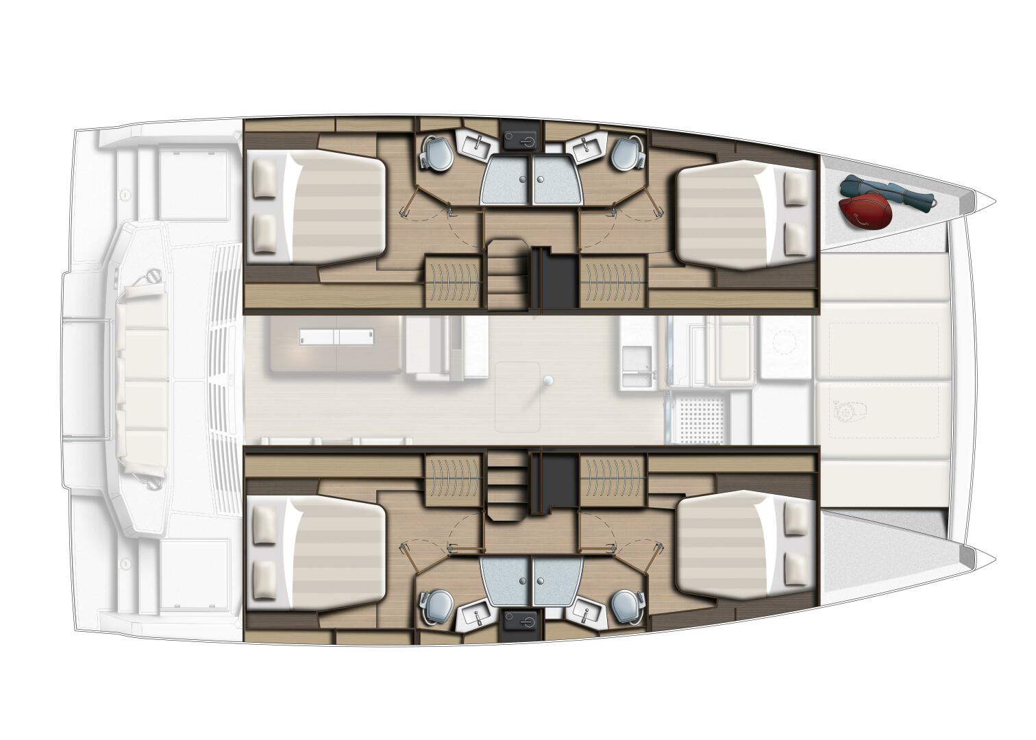 diagram, Bali 4.4, catamaran for sale