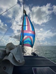 underway, Solaris 32 Sunstar, catamaran for sale