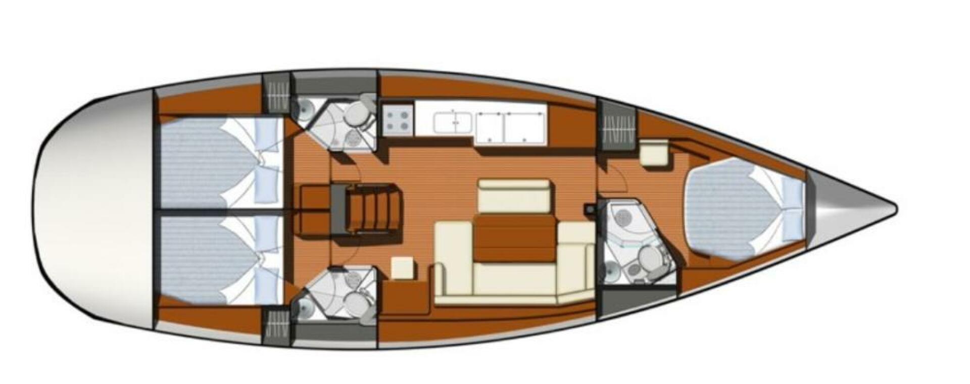 diagram, Jeanneau 44, sailboat for sale